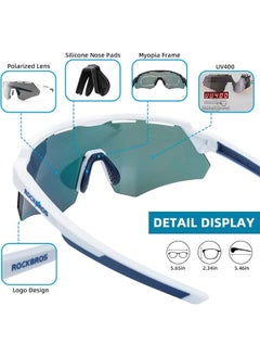 Rockbros Polarized Cycling Glasses With 4 Interchangeable Lenses Baseball Sunglasses For Men Womens Uv400 Sports Sunglasses  - Image 4