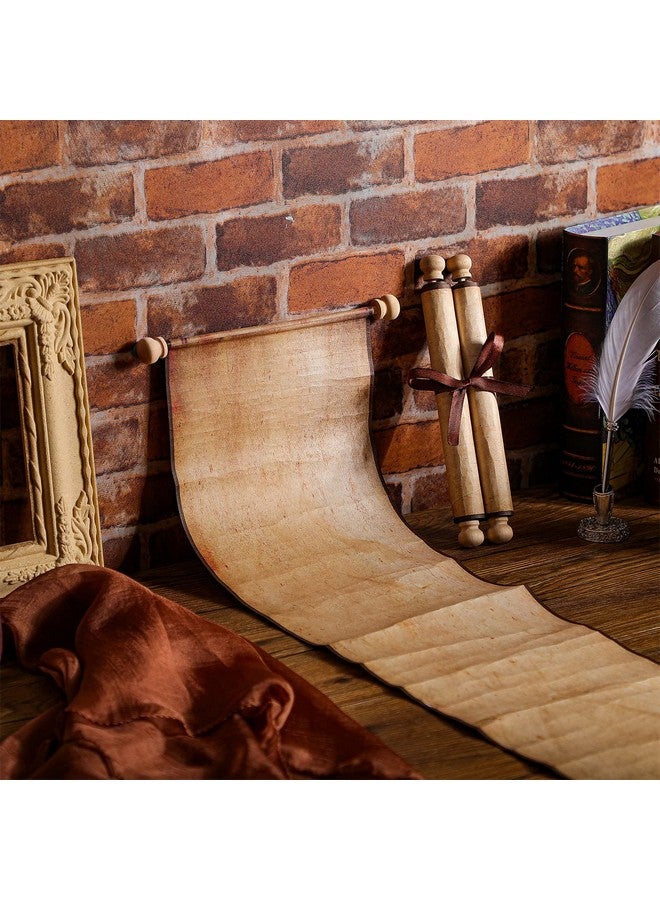 ايباك مجموعة من مخطوطات ورقية فارغة من إيباك، ملفوفة على قضيب خشبي، للكتابة والرسم والخط العربي وعهود الزواج، وكوسبلاي، ومهرجانات عصر النهضة، ولعبة تقمص الأدوار على الطاولة (لون قديم) - Image 2