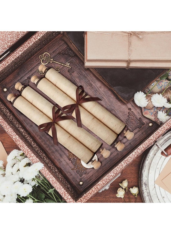 ايباك مجموعة من مخطوطات ورقية فارغة من إيباك، ملفوفة على قضيب خشبي، للكتابة والرسم والخط العربي وعهود الزواج، وكوسبلاي، ومهرجانات عصر النهضة، ولعبة تقمص الأدوار على الطاولة (لون قديم) - Image 5