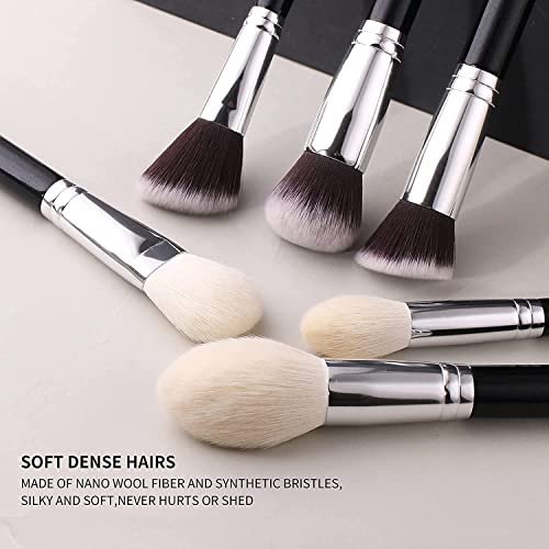 BEILI Makeup Brushes 30pcs New Variant Professional Makeup Brush Set Natural Goat Hair Premium Synthetic Kabuki Foundation Blending Brush Face Powder Blush Concealers - Image 2
