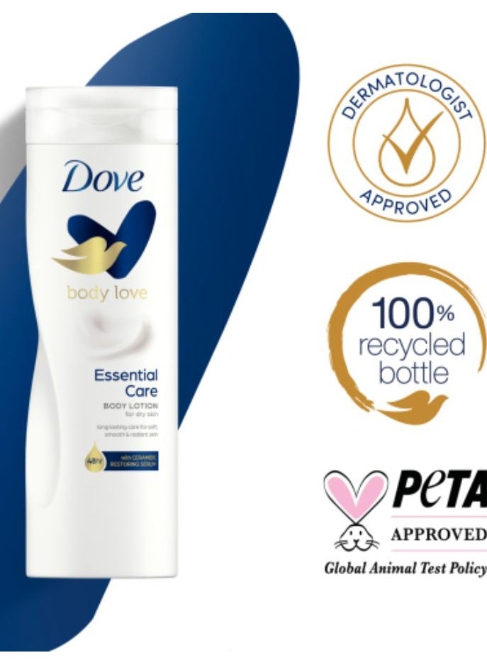 دوف لوشن الجسم المغذي للعناية الأساسية للبشرة الجافة من بودي لوف، 400 مل - Image 3