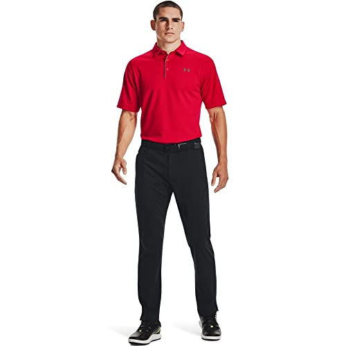 Under Armour Men's Tech Golf Polo, Red (600)/Graphite, X-Large Tall - Image 3