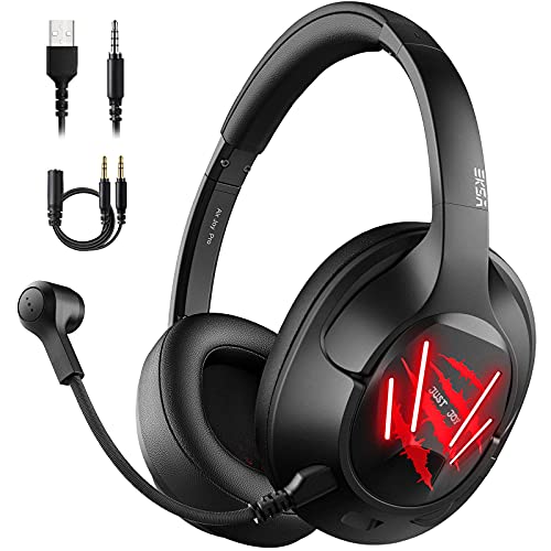 Eksa E3 Mobile Virtual 7.1 Surround Gaming Wired Over Ear Headphones With Mic -3.5Mm For Switch, Computer With Detachable Noise Cancelling, Ultra Lightweight Comfortable Usb Gaming (Red) - Image 1