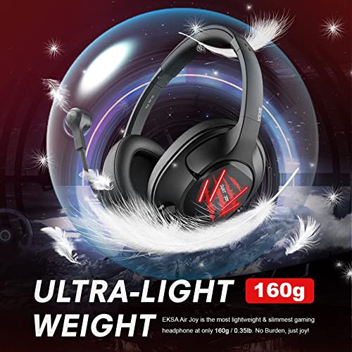 Eksa E3 Mobile Virtual 7.1 Surround Gaming Wired Over Ear Headphones With Mic -3.5Mm For Switch, Computer With Detachable Noise Cancelling, Ultra Lightweight Comfortable Usb Gaming (Red) - Image 4