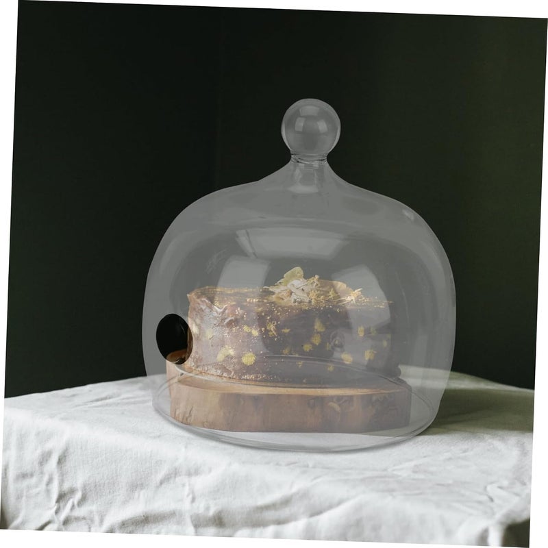 1pc Glass Food Cover for Cake and Bread Elegant Preservation Tent for Desserts and Pastries Artistic Dish Cover for Restaurants and Catering Food Protecting Dome - Image 2