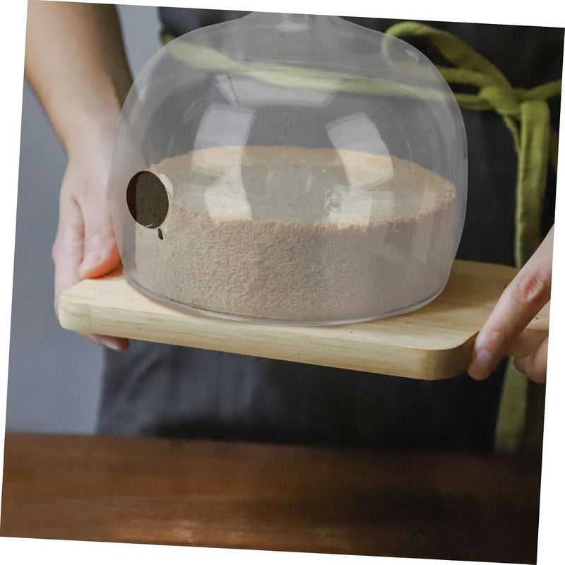 1pc Glass Food Cover for Cake and Bread Elegant Preservation Tent for Desserts and Pastries Artistic Dish Cover for Restaurants and Catering Food Protecting Dome - Image 5