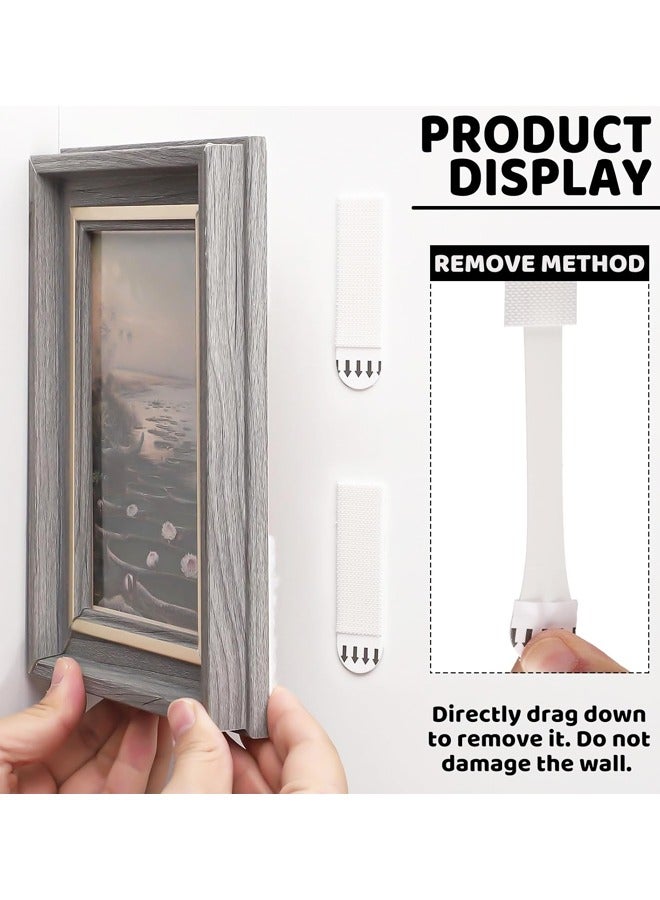 36Pairs(72Strips) Sticky Picture Hangers for Walls,Hanging Pictures Without Nail,Damage Free No Nails Refill Adhesive Poster Strips - Image 4