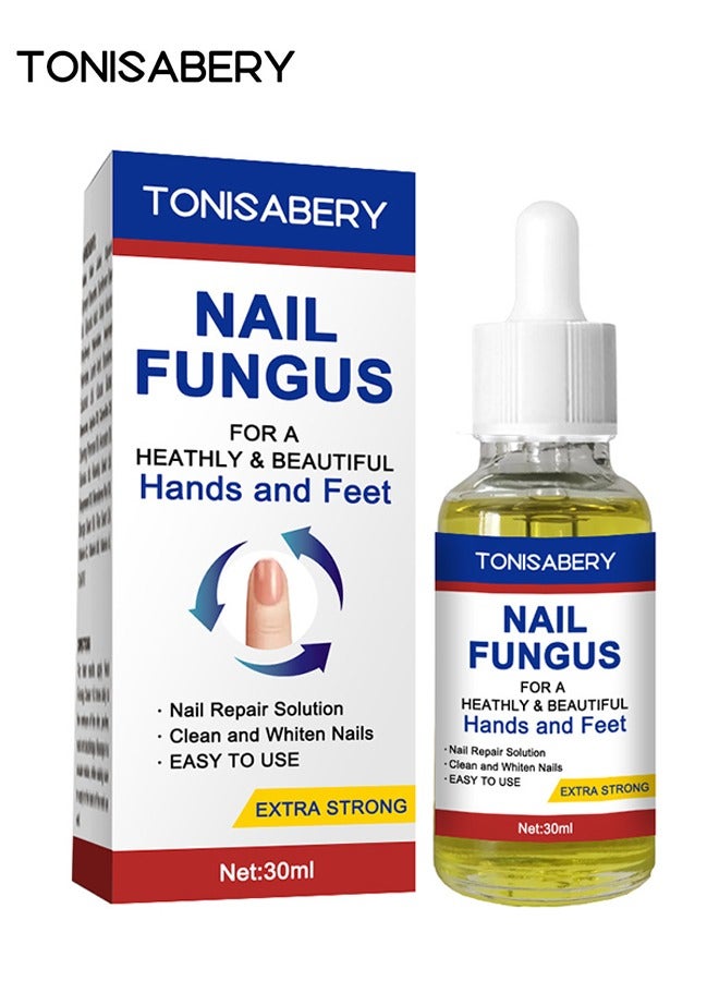 تونيزابري حل إصلاح الأظافر - حل فطريات الأظافر للأظافر المتشققة وتغير لونها طبيعي آمن إصلاحات فعالة ويحمي يزيل التهابات الأظافر سائل مغذي لليدين والقدمين لا آثار جانبية تهيج للجنسين 30 مل