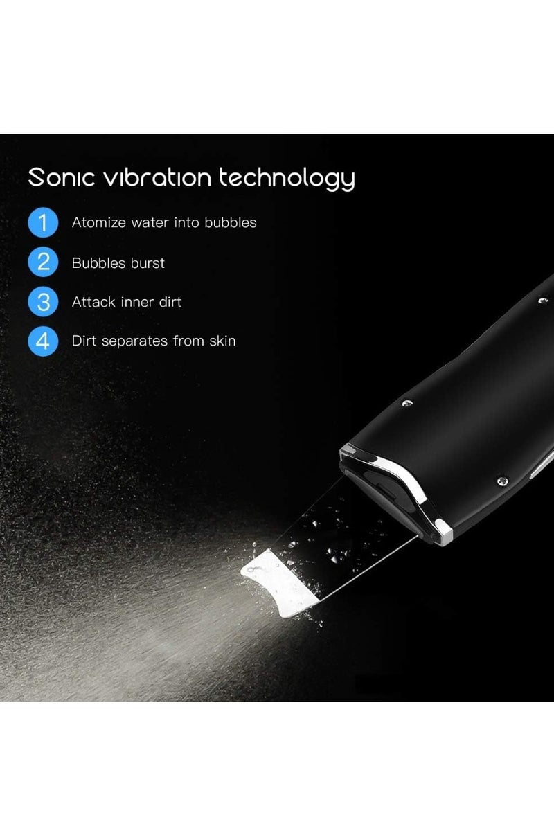 منجل الوجه لتنظيف الأيونات العميقة ومضغف التفحيم ومحاسبة التنظيف الشحنABLE ماساجر الجمال، جهاز إزالة البثور وإزالة حب الشمس وتقشير الرقي ومراقبة البشرة اللون الأبيض. - Image 5
