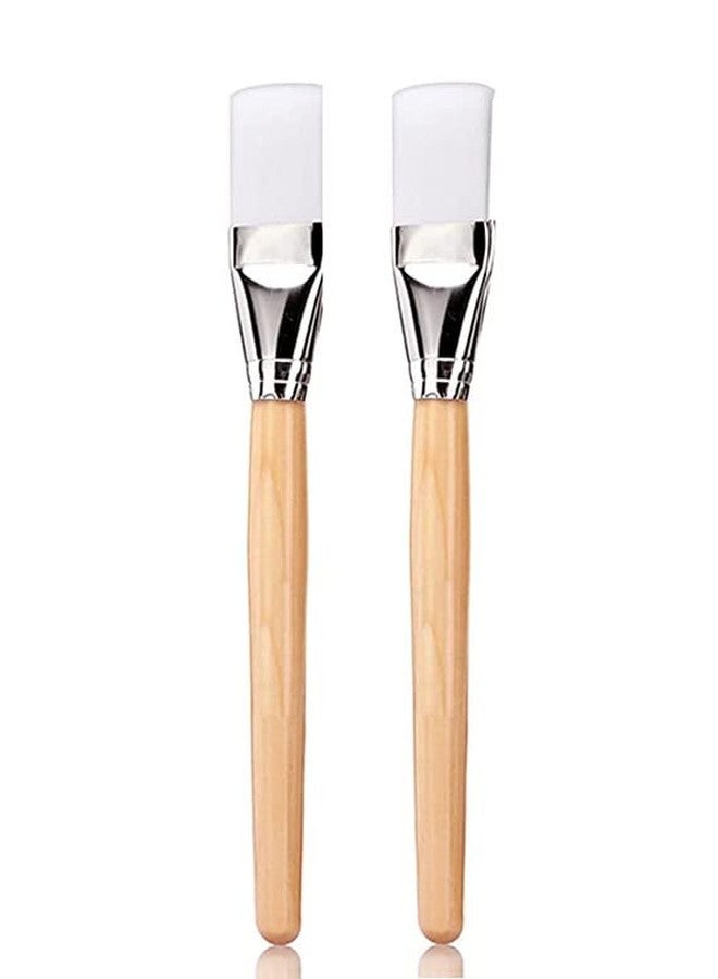 VEDETIC Professional 2pcs Plastic Multicolor Flat Bleach Face Pack Applicator Soft Brush for Men and Women, Home Use, Salon Use, Parlour Use - Image 1
