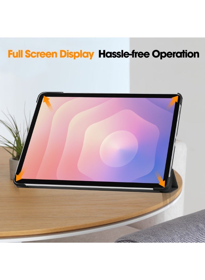 Case for Samsung Galaxy Tab S11 SM-X730/X736B 11Inch Multi-Viewing Angles All New PU Leather Smart Cover with Auto Sleep Wake Feature Slim Flip Shell Case for 2025 Galaxy Tab S11 (Black) - Image 4