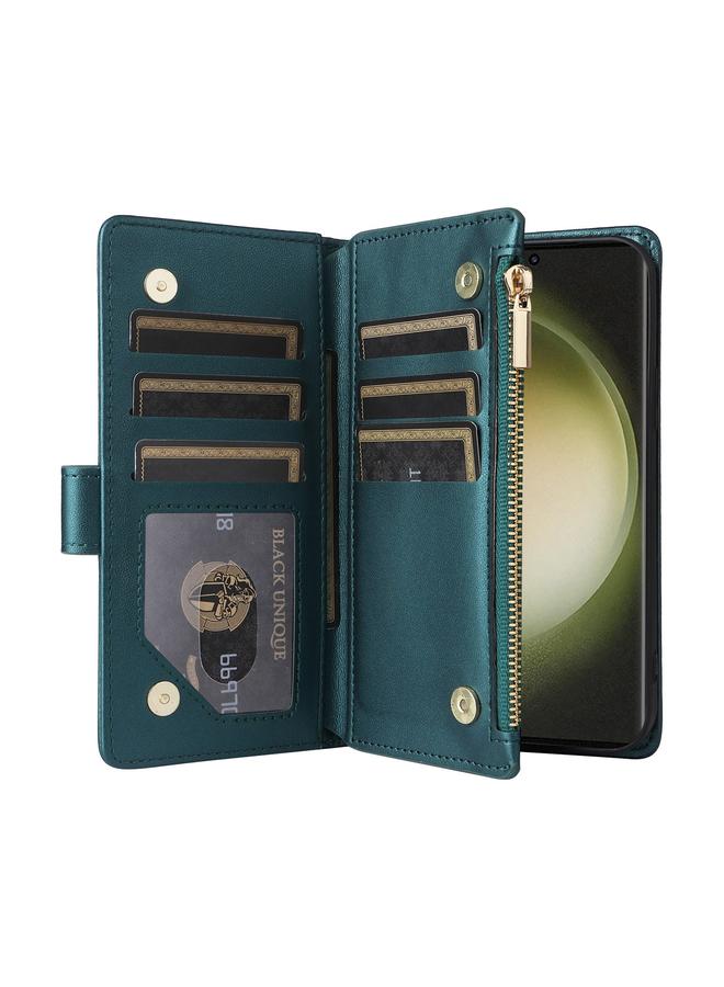 S-TOP Case For Samsung Galaxy S23 Ultra 5G Crossbody Zipper Wallet Rhombus Leather Phone Case - Image 4