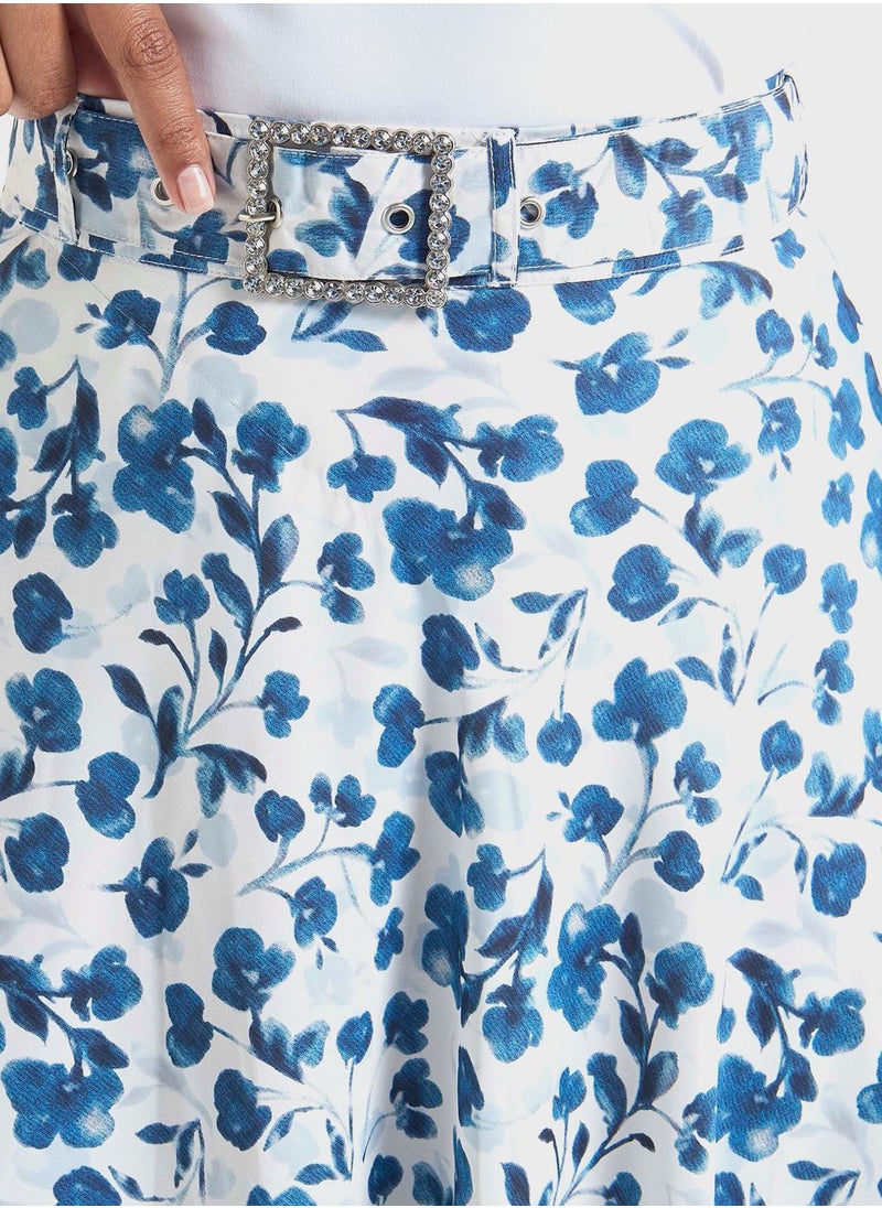 FAV Floral Print Tiered Skirt  - Image 3