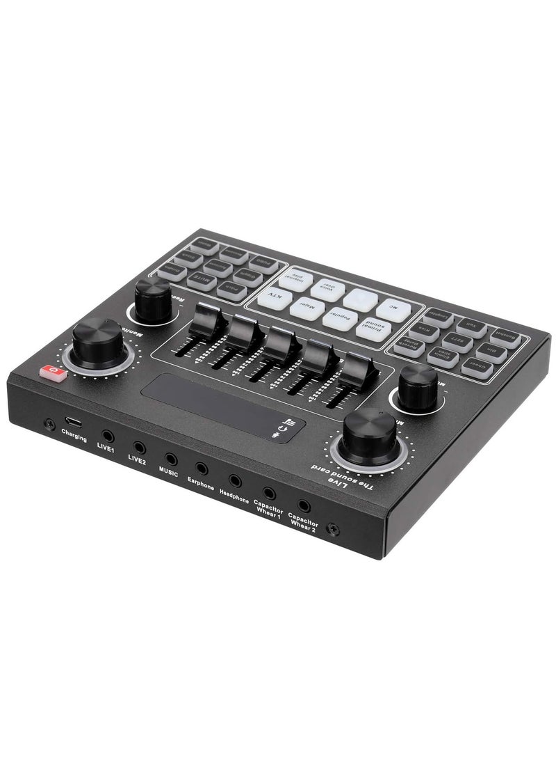ELTRAZONE - Multifunctional Live V9 Sound Card and BM800 Suspension Microphone Kit Broadcasting Condenser Microphone Set Intelligent Webcast Live Sound Card for Computers and Mobile - Image 1