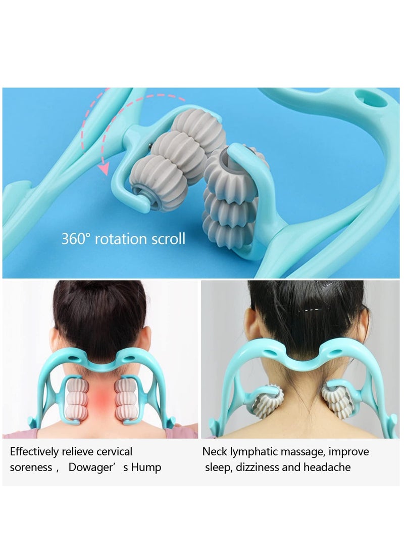 Loquat Pressure Point Neck Massager Tool with 6 Wheels for Pain Relief deep Tissue - Image 3