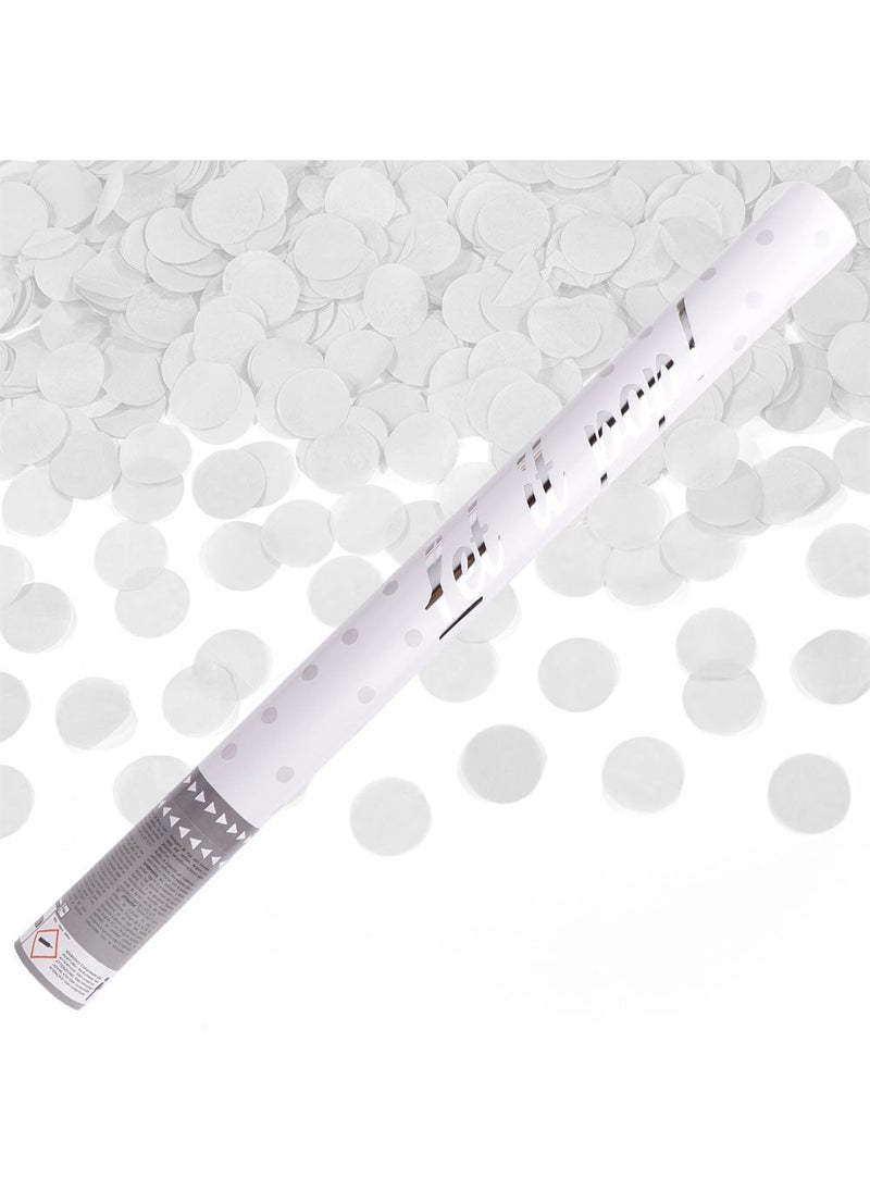 Confetti Cannon White Paper Foil 60cm