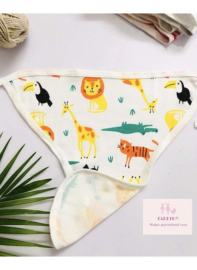 FARETO - New Born Baby 12 Single Layer ; Super Soft ; Cotton Nappies ; Washable ; Reusable (0 6 Months)(Mix Colors & Prints) - Image 1