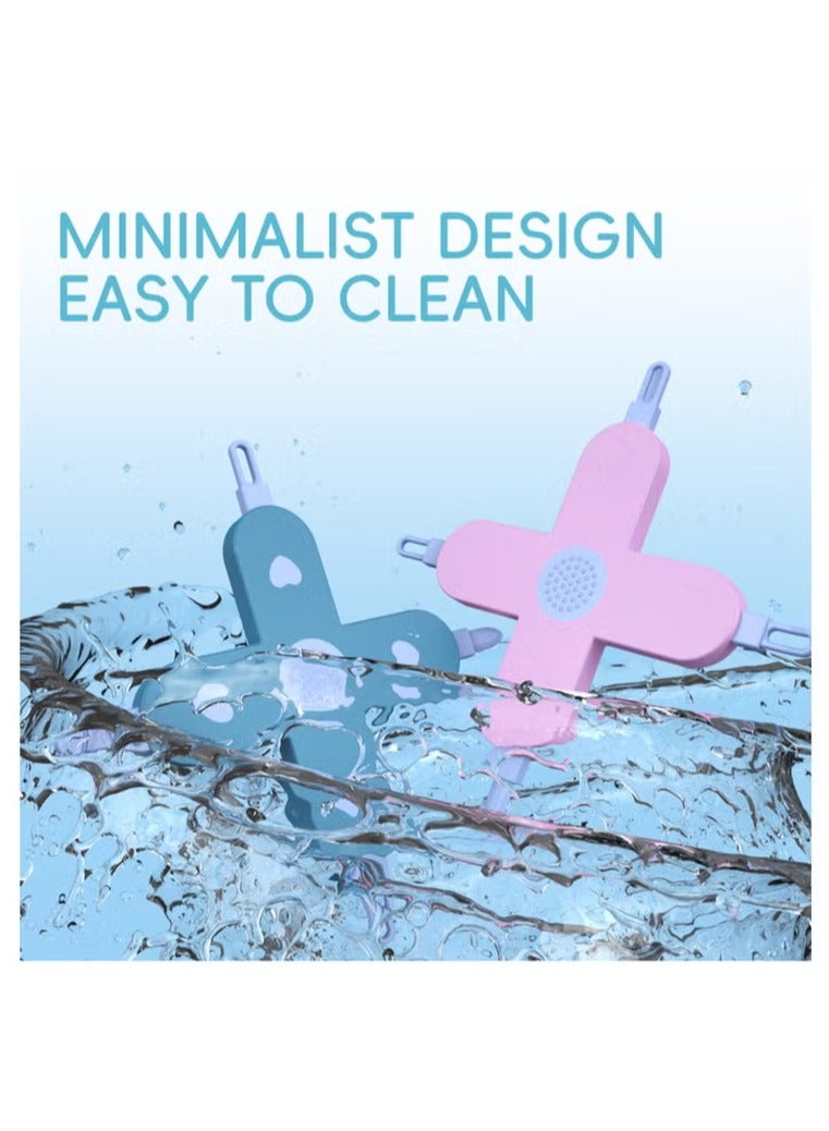 4Pcs Baby 4-in-1 Nose and Ear Cleaner, Nose, Nail and Ear Cleaner, Nail, Nose and Ear Gadget, Safe Ear Wax Removal Tool and Baby Nose Cleaner Nail Cleaner for Baby (Blue2+Purple2) - Image 3