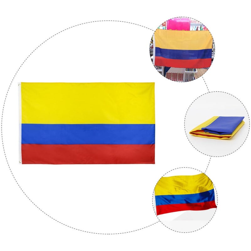 Colombian Flag Decorative Banner 90x150cm Outdoor Yard Flag with Grommets for Patio and Party - Image 4