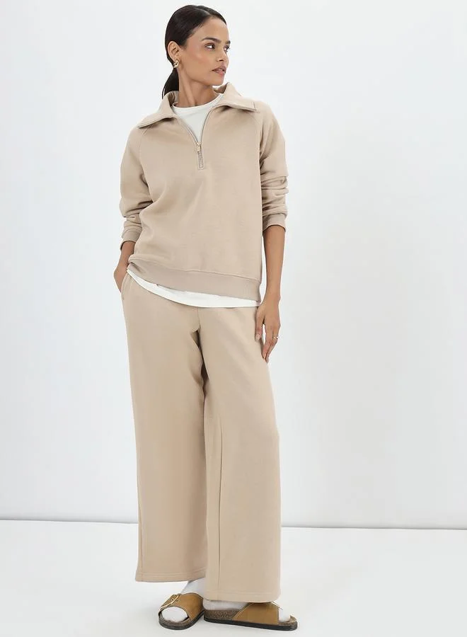 فيميلا سويت شيرت فليس بيج بسحاب نصفي