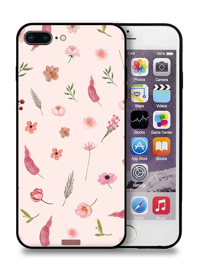 Tolwak Apple iPhone 8 Plus Protective Case Leaves And Roses Pattern - Image 1