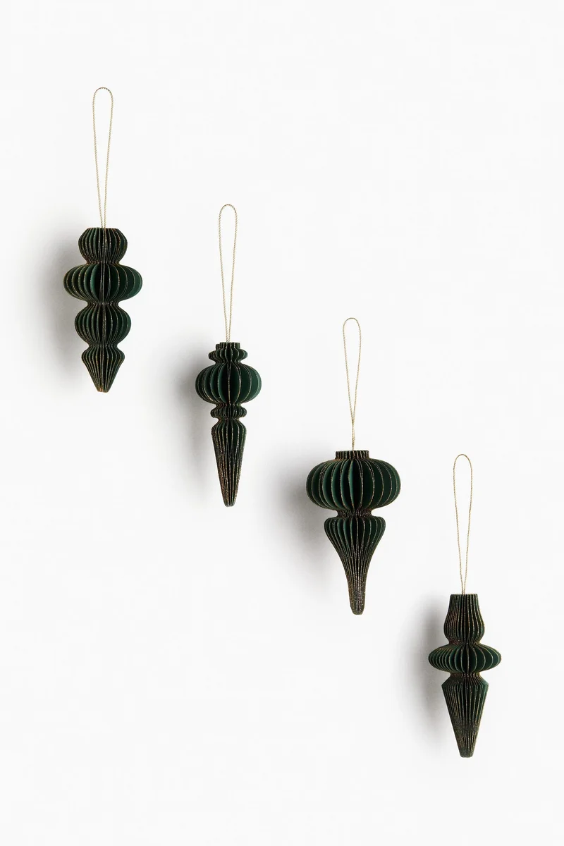 H&M 4-pack paper Christmas decorations