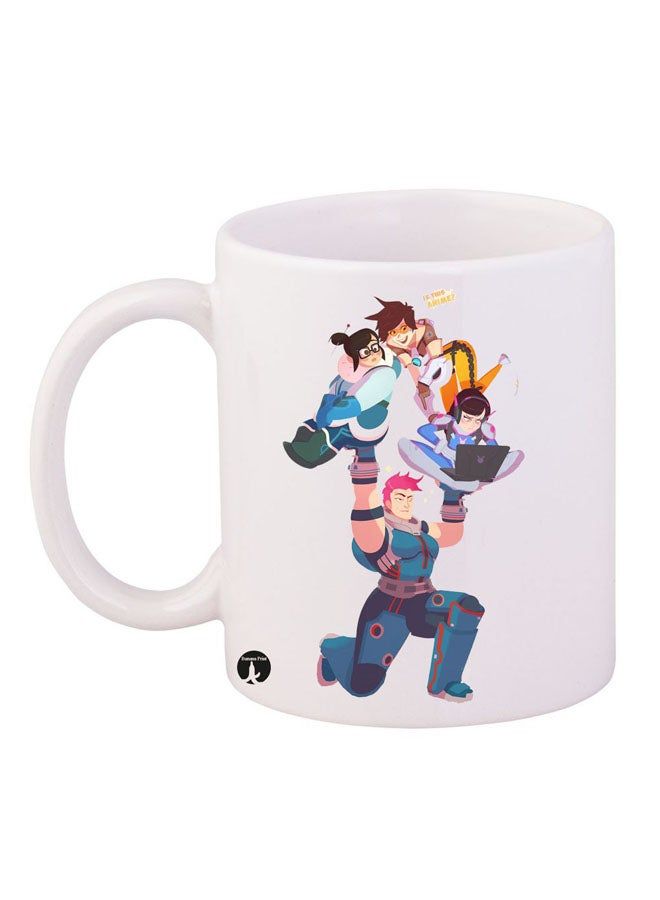 RKN Overwatch Printed Mug White/Blue/Yellow 12ounce - Image 2