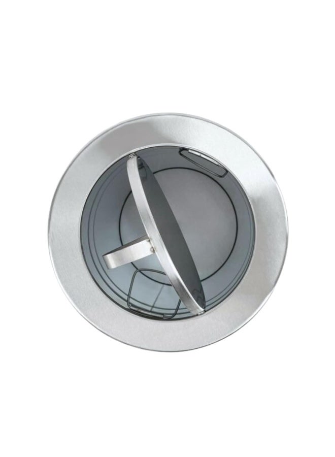 AKC Stainless Steel Swing-Lid Waste Bin - 20L Modern Circular Trash Can with Fingerprint-Resistant Finish for Offices, Cafeterias, & Public Spaces - Image 5