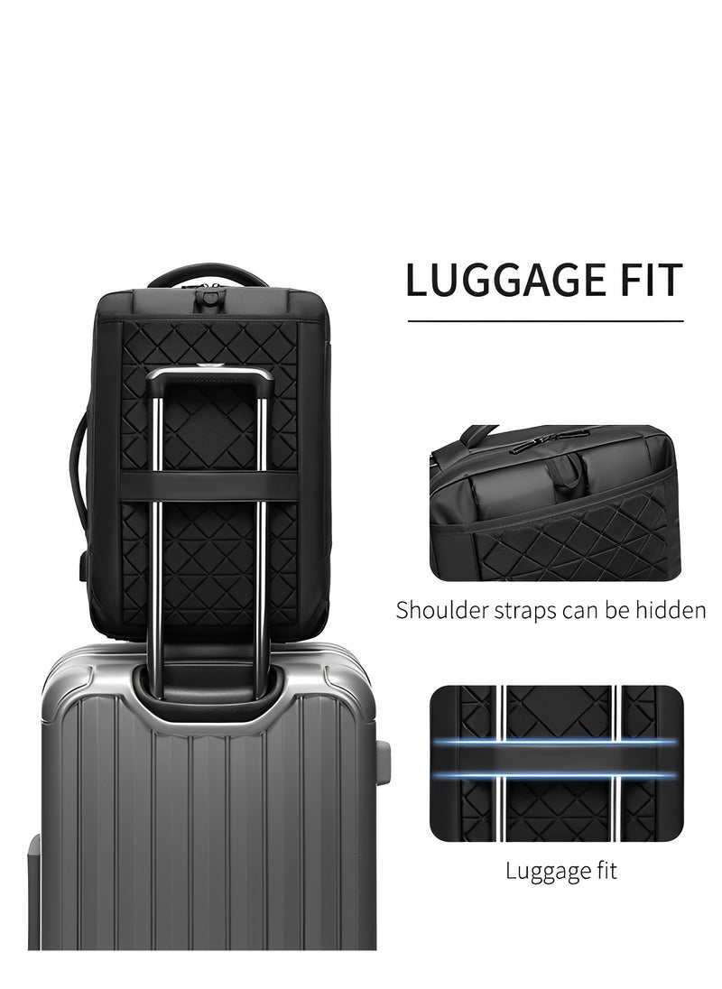Skycare - Skycare Business Travel Waterproof Backpack, Multi-functional Large Capacity Expandable Computer Bag for Handheld or Shoulder Carry - Image 1