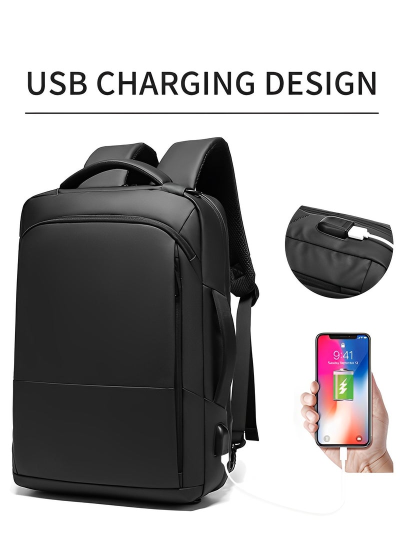 Skycare - Skycare Business Travel Waterproof Backpack, Multi-functional Large Capacity Expandable Computer Bag for Handheld or Shoulder Carry - Image 1
