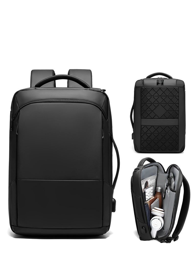 Skycare - Skycare Business Travel Waterproof Backpack, Multi-functional Large Capacity Expandable Computer Bag for Handheld or Shoulder Carry - Image 1