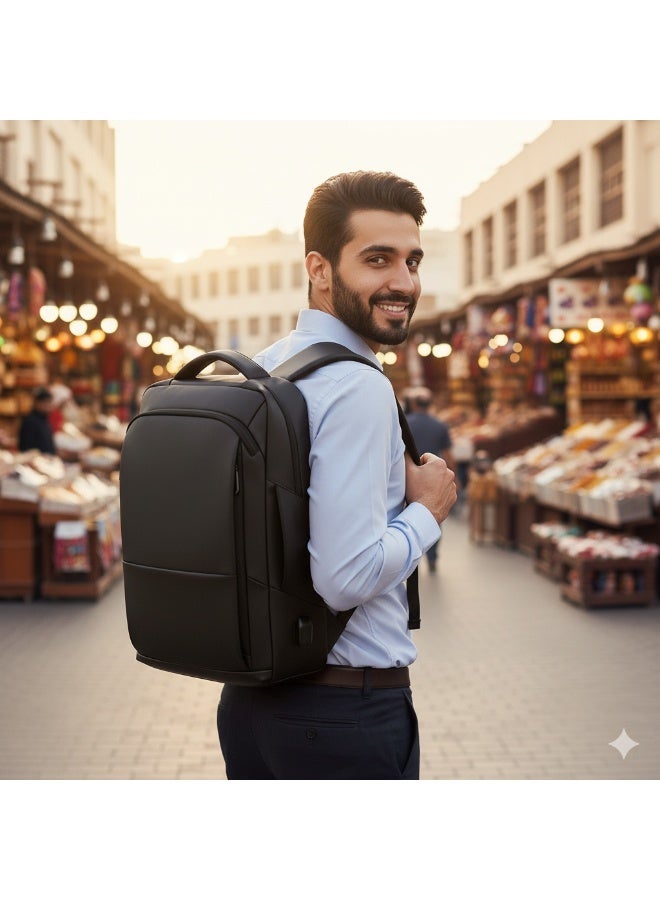 Skycare Business Travel Waterproof Backpack, Multi-functional Large Capacity Expandable Computer Bag for Handheld or Shoulder Carry - Image 2