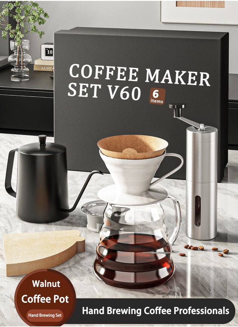 Bolivia's V60 Coffee Maker Set, 5 pcs Coffee Accesspries with Portable Carry Case, Professional coffee drip set Suitable for drip and filter coffee  - Image 1