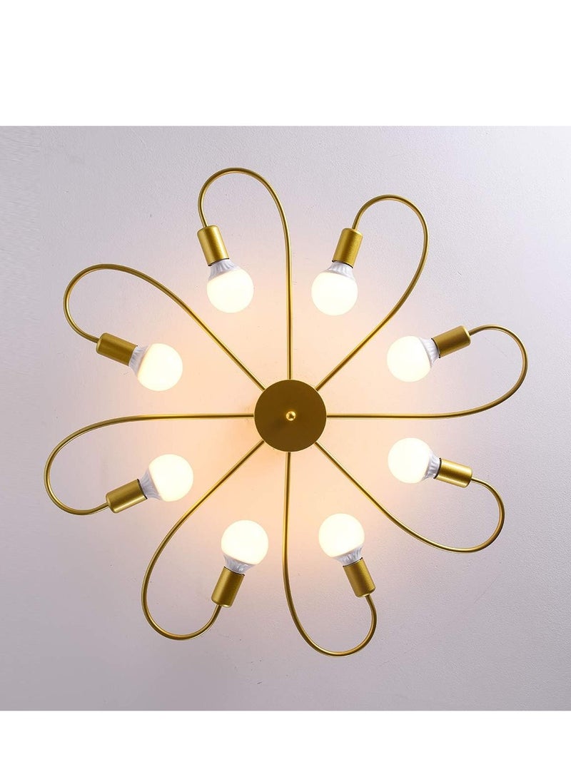 GEADI - Modern Sputnik Chandelier Black Mid Century Island Pendant Light Fixture 8 Light Ceiling Chandeliers for Kitchen Dining Room Bedrooms - Image 1