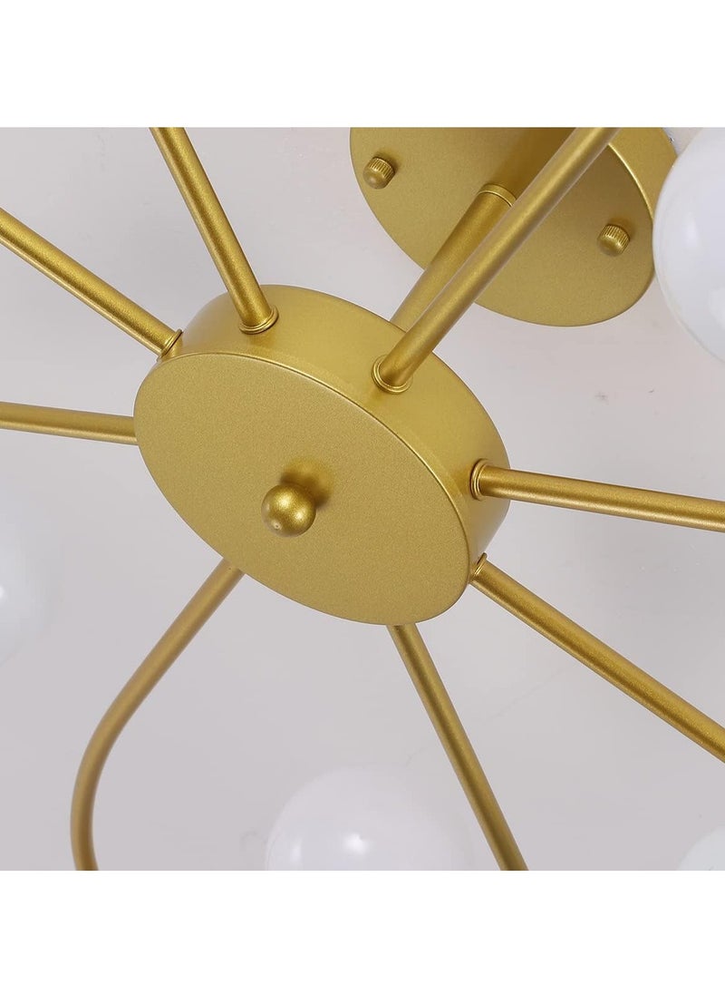 GEADI - Modern Sputnik Chandelier Black Mid Century Island Pendant Light Fixture 8 Light Ceiling Chandeliers for Kitchen Dining Room Bedrooms - Image 1