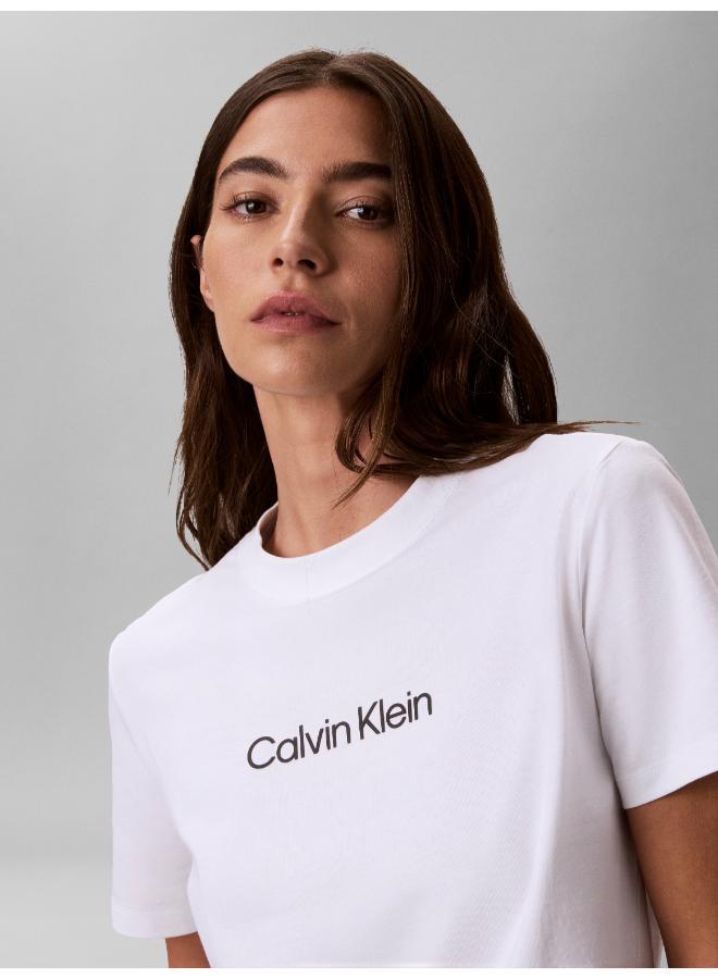 CALVIN KLEIN Logo Crew Neck Tee - Image 3