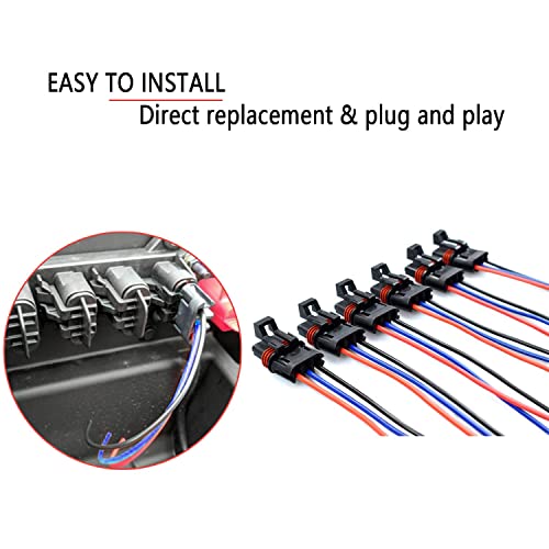 VKVXCLON Pulse Power Plug Pigtail Connector Compatible with Polaris 2018 2019 2020 2021 2022 2023 2024 Ranger XP 1000/ RZR/Pro RS1 General Pulse Bus Bar Harness Pigtail Connector (6Pcs Black Red Blue) - Image 4