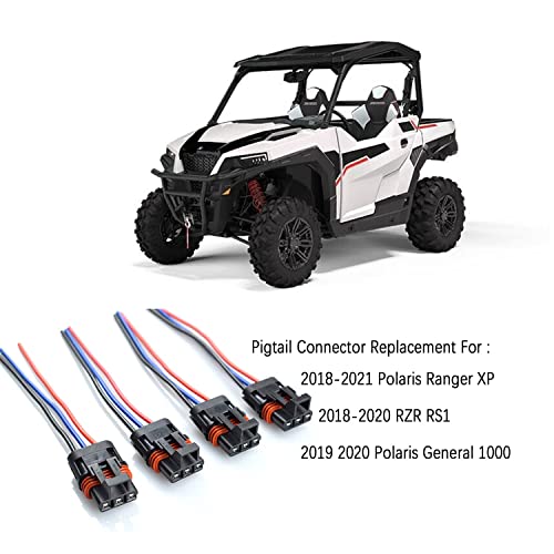VKVXCLON Pulse Power Plug Pigtail Connector Compatible with Polaris 2018 2019 2020 2021 2022 2023 2024 Ranger XP 1000/ RZR/Pro RS1 General Pulse Bus Bar Harness Pigtail Connector (6Pcs Black Red Blue) - Image 2