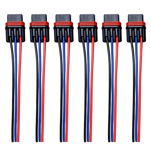 VKVXCLON Pulse Power Plug Pigtail Connector Compatible with Polaris 2018 2019 2020 2021 2022 2023 2024 Ranger XP 1000/ RZR/Pro RS1 General Pulse Bus Bar Harness Pigtail Connector (6Pcs Black Red Blue) - Image 1