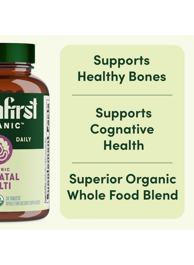 EarthFirst Organic Prenatal Once Daily Multivitamin for Women for Conception, Pregnancy, Postpartum & Breastfeeding, Folate, Iron & Organic Whole Food Blend, 30 Count - Image 3