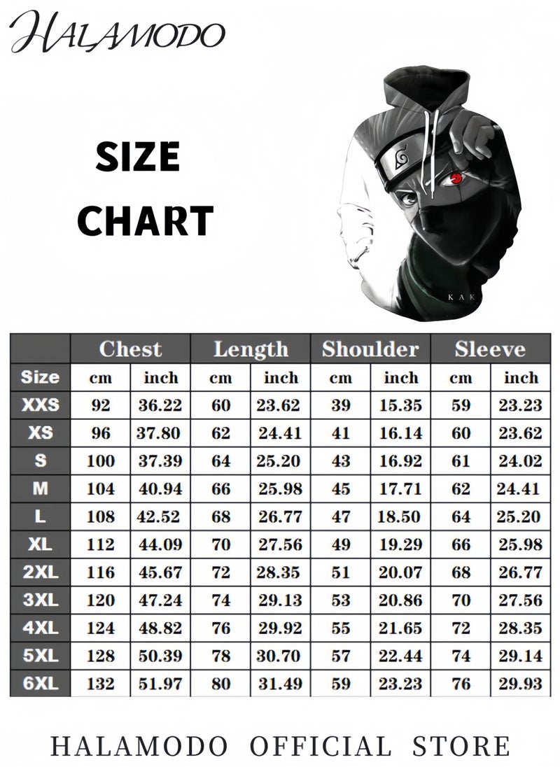 HALAMODO Unisex Hoodies with 3D Printed Cosplay Sweatshirt Novelty Long-Sleeved Tops Fashion Youth Pullovers Casual Sweatshirts Sportswear with Drawstrings & Large Pockets for Men Women Boys Girls  - Image 5