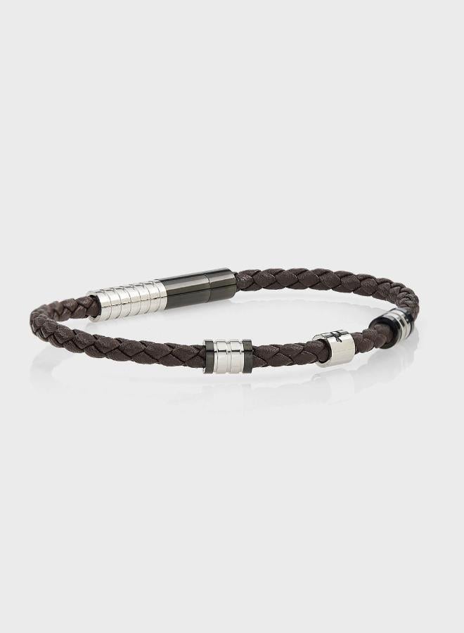 POLICE Twisty Braided Bracelet - Image 1