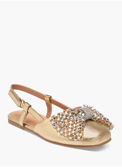 Celeste Girls Mule With Full Daimante Bow Sparkle And Shine  - Image 1