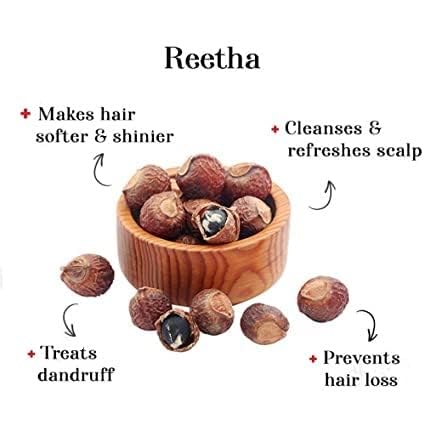 Ayur Amrit Reetha Powder Natural Shampoo For Silky Smooth Hair Pack of 2 x 100 gm Each - Image 5