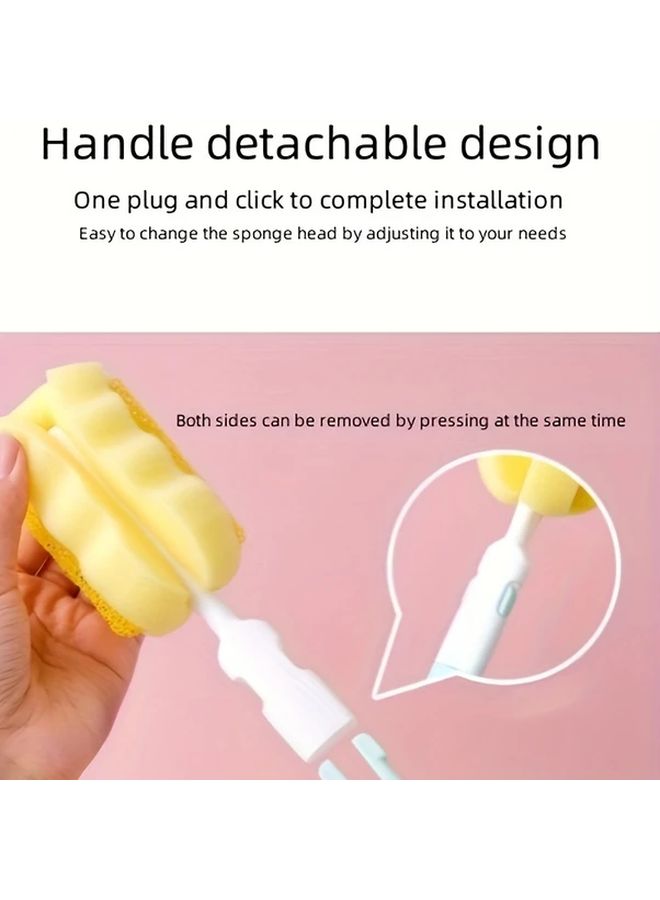 Pink Foldable Bottle Brush Set 3 Pieces For Cups Straws And Feeding Items Easy Storage - Image 5