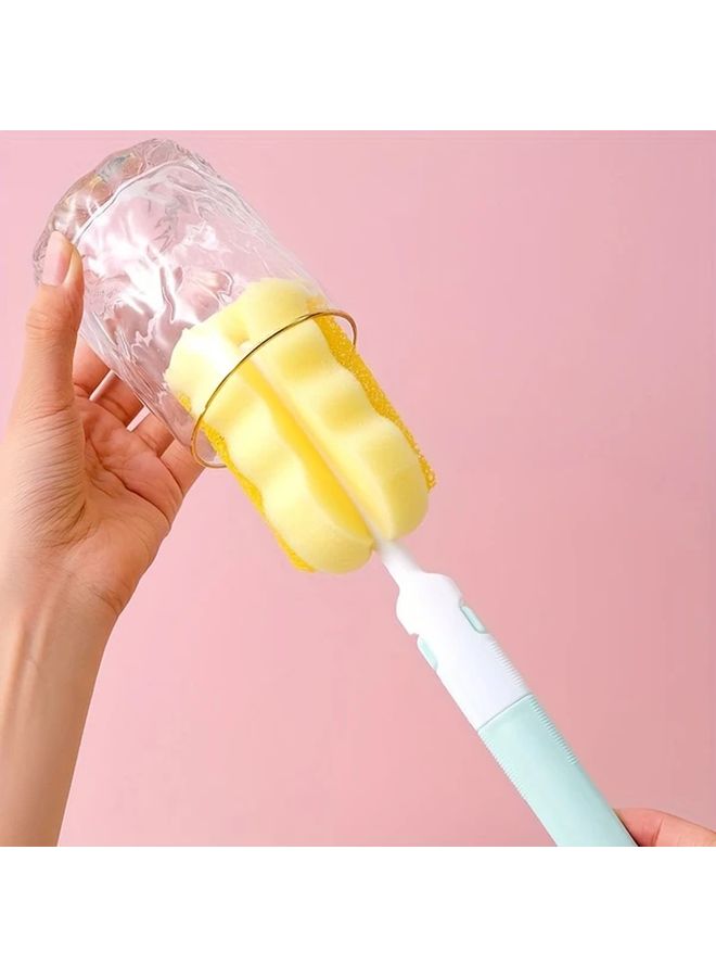 Pink Foldable Bottle Brush Set 3 Pieces For Cups Straws And Feeding Items Easy Storage - Image 4