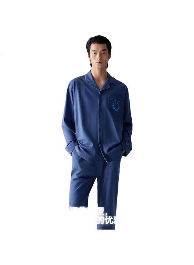 HLA Hailan Home 【Chen Zheyuan Same Style】 Men'S And Women'S 25 New Pure Cotton 7A Antibacterial Long Sleeve Long Pants Home Wear Set - Image 1