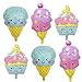 DYT 6PCS Large Ice Cream Mylar Balloons for Summer Hawaii Luau Birthday Baby Shower Party Decorations - Image 2