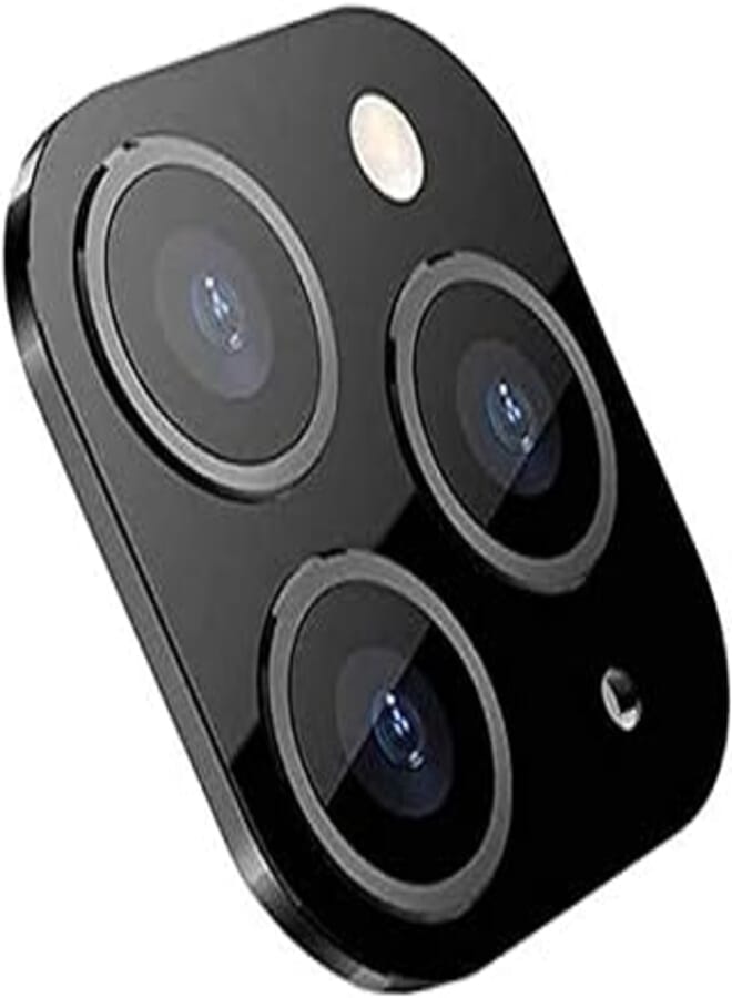For iPhone X/Xs/Xs Max Modified Metal Sticker Lens Camera Convert Shape to iPhone 11 Pro and 11 Pro Max Cameras - Black