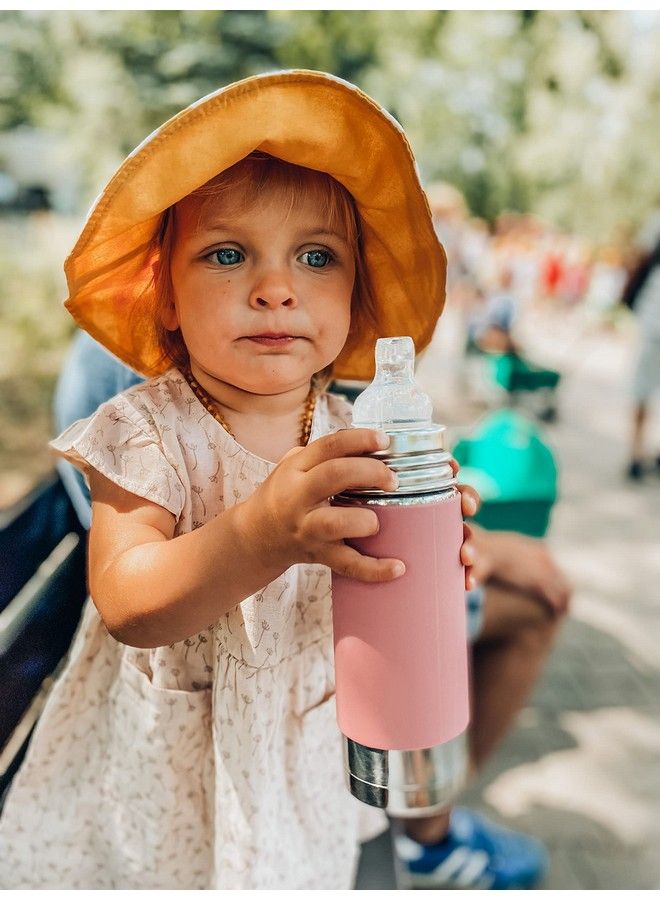 Pura Kiki 9Oz/260Ml Stainless Steel Insulated Anti Colic Infant Bottle W/Silicone Medium Flow Nipple & Sleeve 100% Plastic Free Madesafe Certified For Kids Toddlers Babies & Infant - Image 3